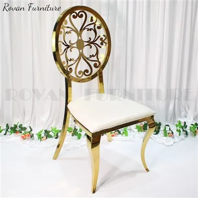 To'y uchun hashamatli zanglamaydigan po'latdan yasalgan stullar